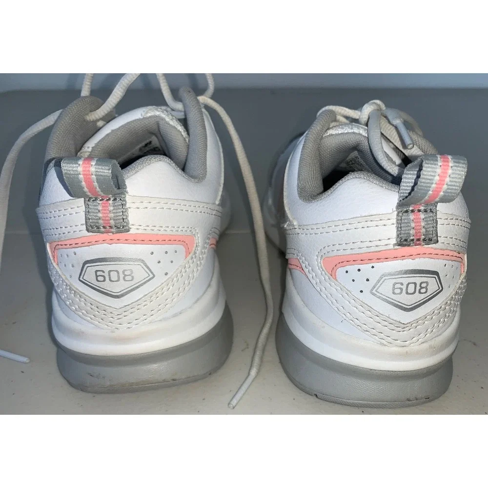 New Balance 608 White and Pink Womens Shoes Sz 6.5 D‎ WX608WP5 Nice